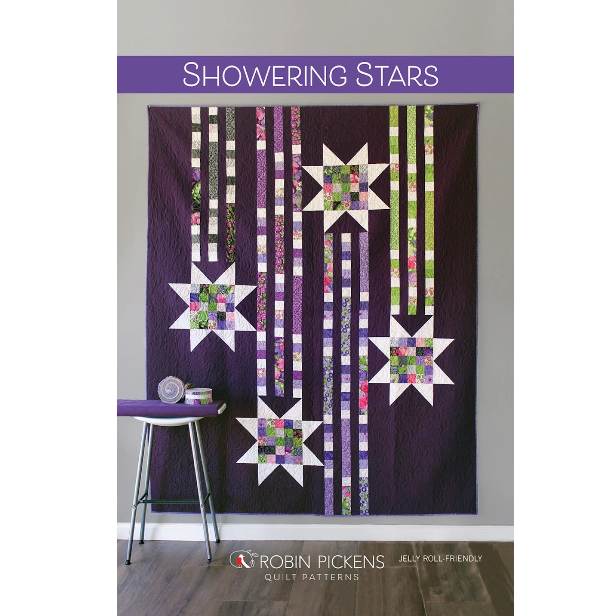 Showering Stars Quilt Pattern by Robin Pickens | Apothecary Fabrics