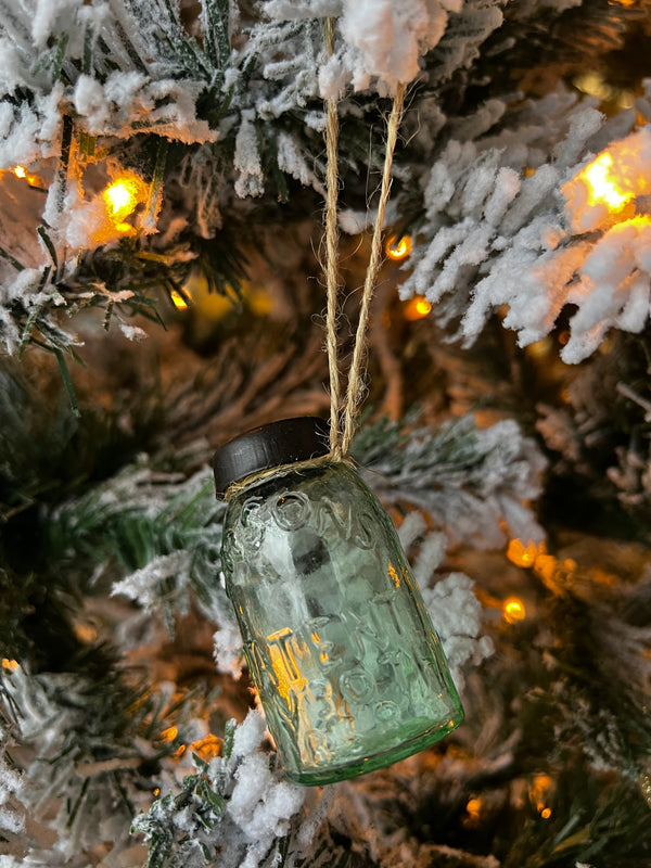 Mini Mason Jar Christmas Tree Ornament