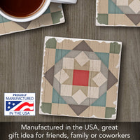 Barn Star Single Absorbent Stone Tumbled Tile Coaster