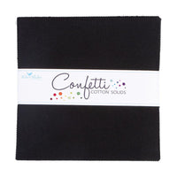 Riley Blake PITCH BLACK Confetti Cottons Basics 10" Stacker