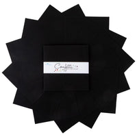 Riley Blake PITCH BLACK Confetti Cottons Basics 10" Stacker