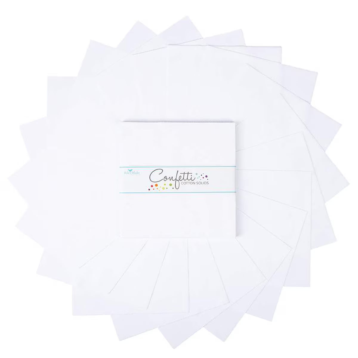 Riley Blake WHITE Confetti Cottons Basics 10" Stacker