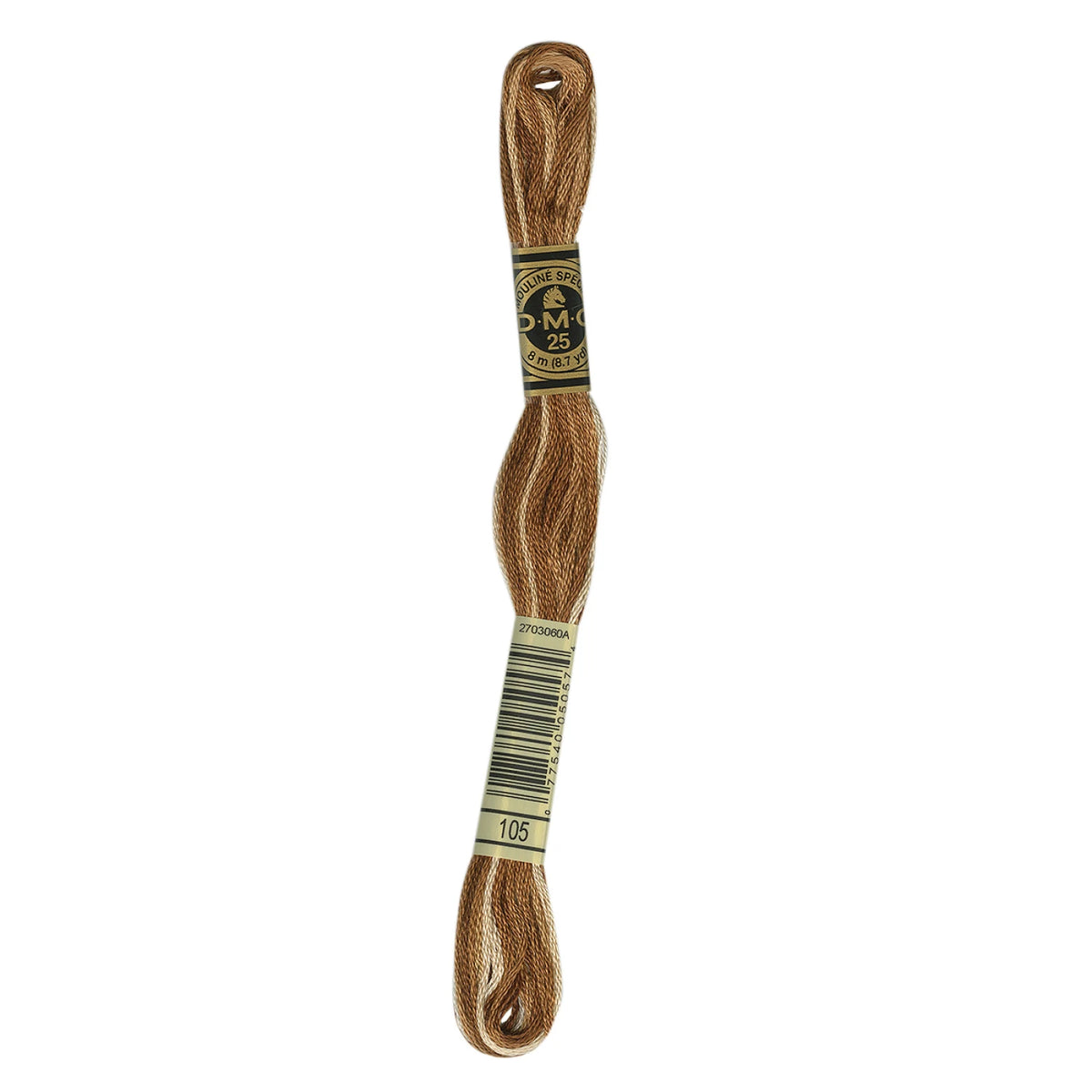 DMC 105 Variegated Tan Brown 6 Strand Embroidery Floss DMC #117UA-105