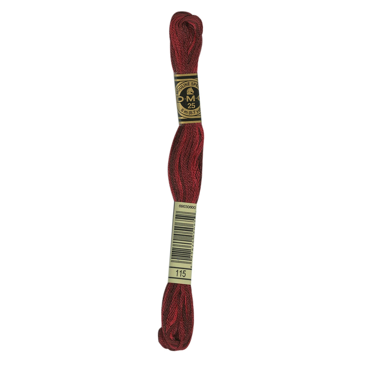 DMC 115 Variegated Garnet 6 Strand Embroidery Floss DMC #117UA-115