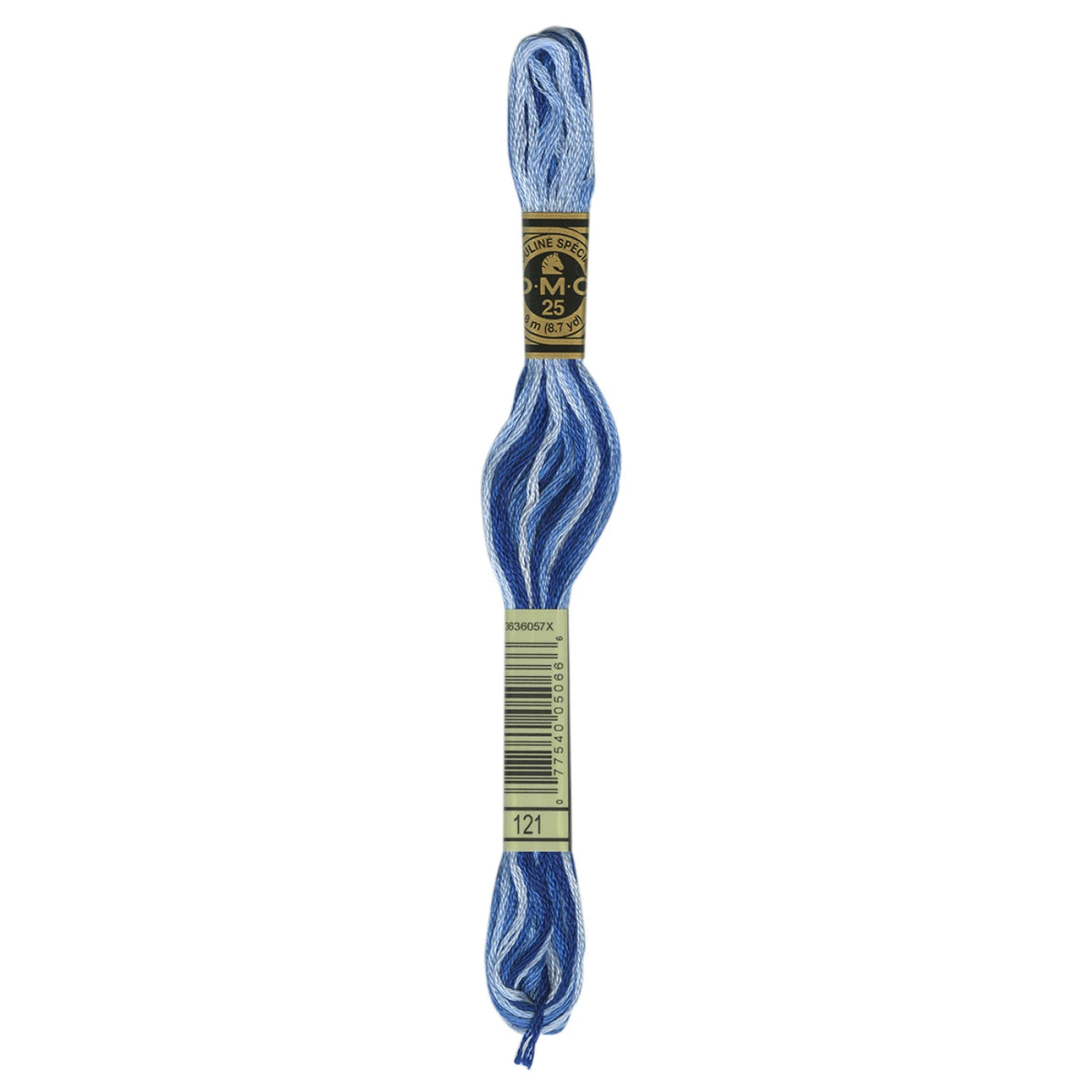 DMC 121 Variegated Delft Blue 6 Strand Embroidery Floss DMC #117UA-121
