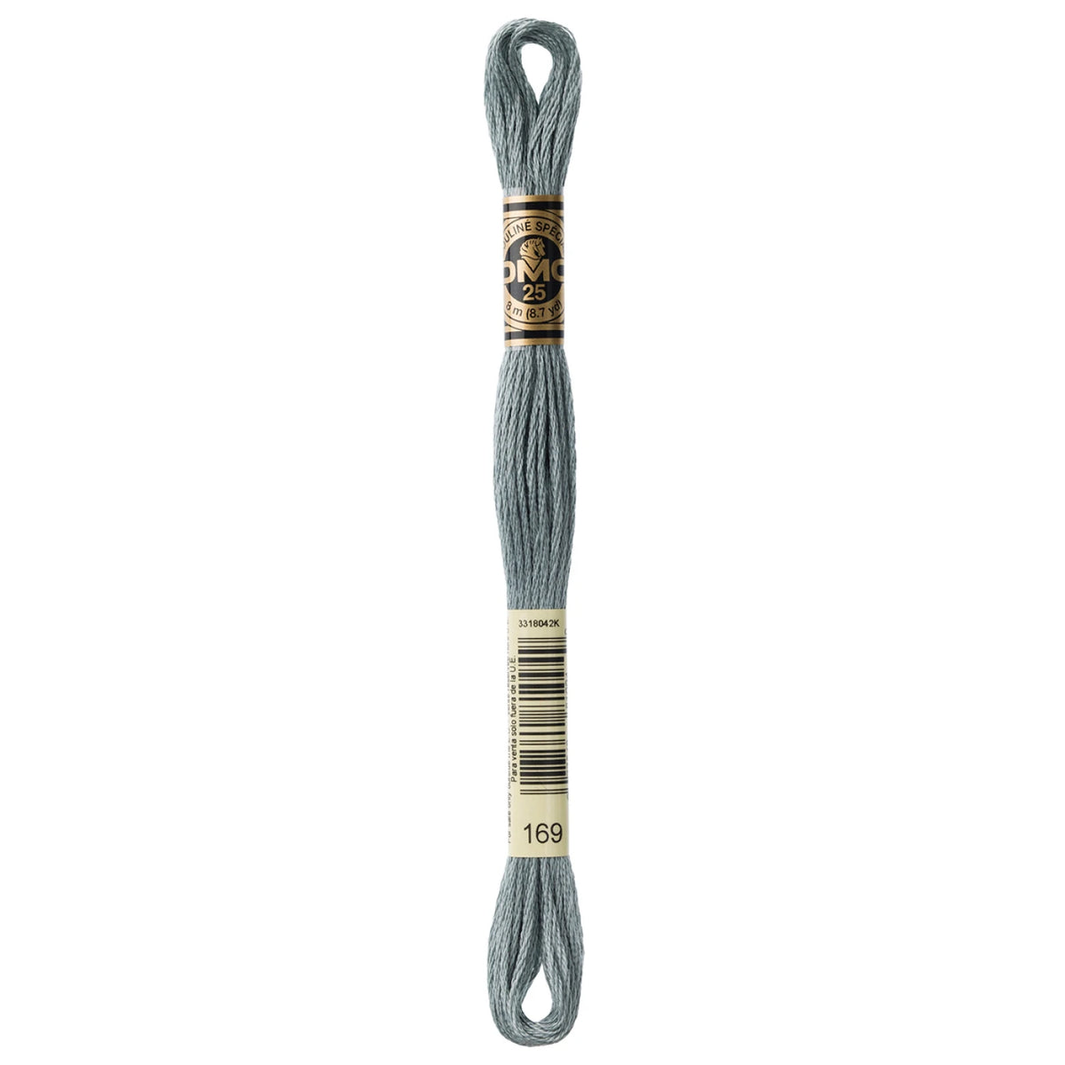 DMC 169 Light Pewter 6 Strand Embroidery Floss DMC #117UA-169