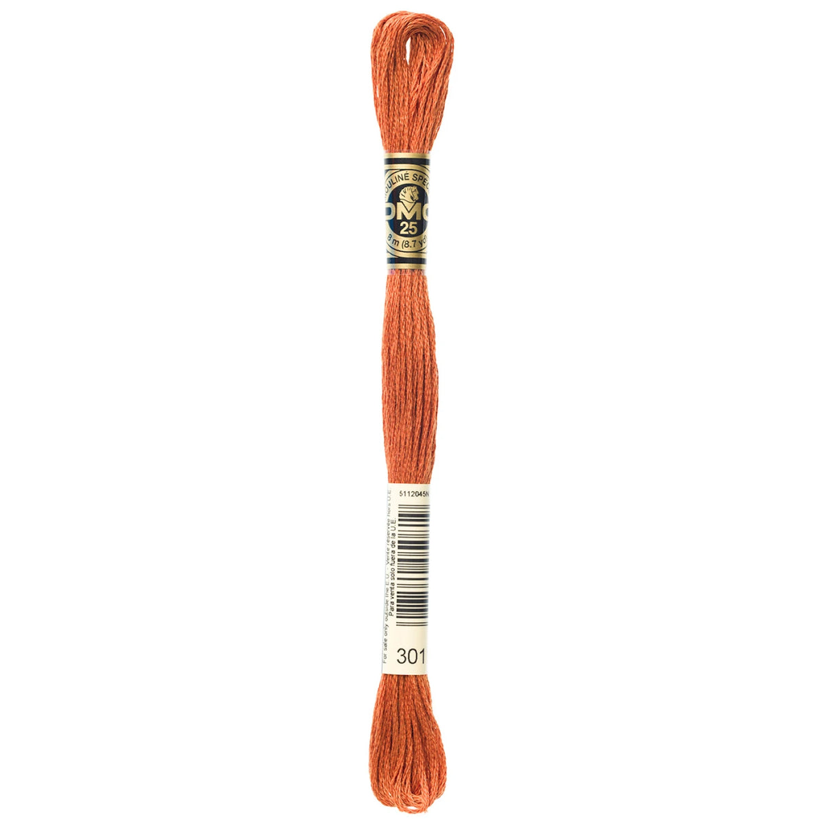 DMC 301 Medium Mahogany 6 Strand Embroidery Floss DMC #117UA-301