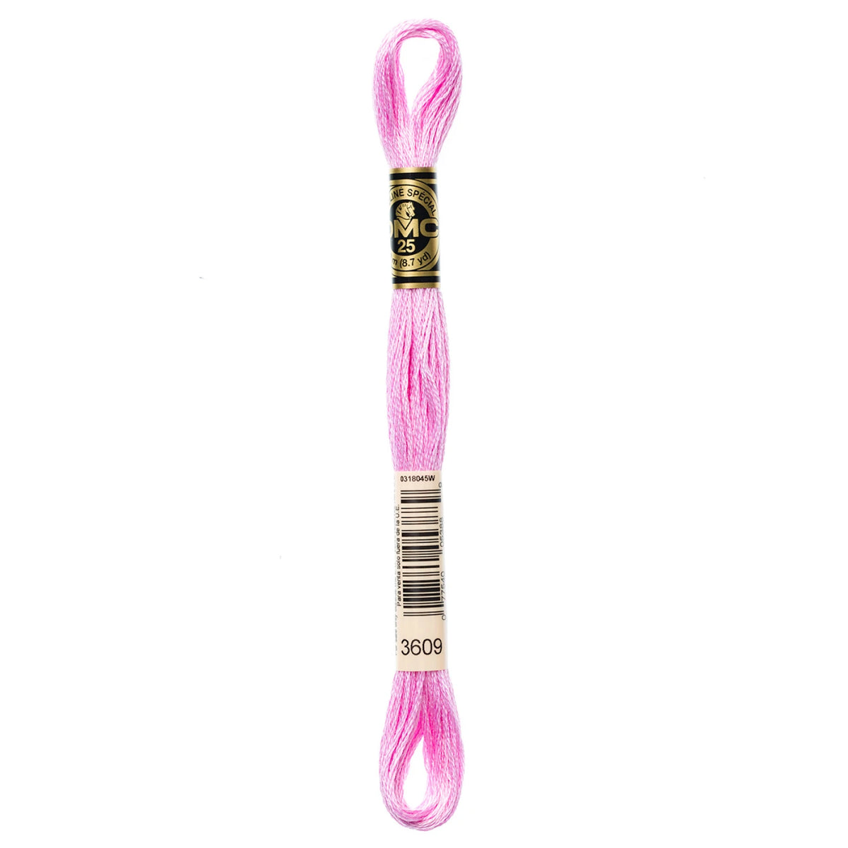 DMC 3609 Ultra Light Plum 6 Strand Embroidery Floss DMC #117UA-3609