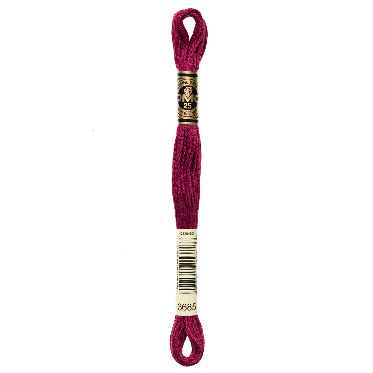 DMC 3685 Very Dark Mauve 6 Strand Embroidery Floss DMC #117UA-3685