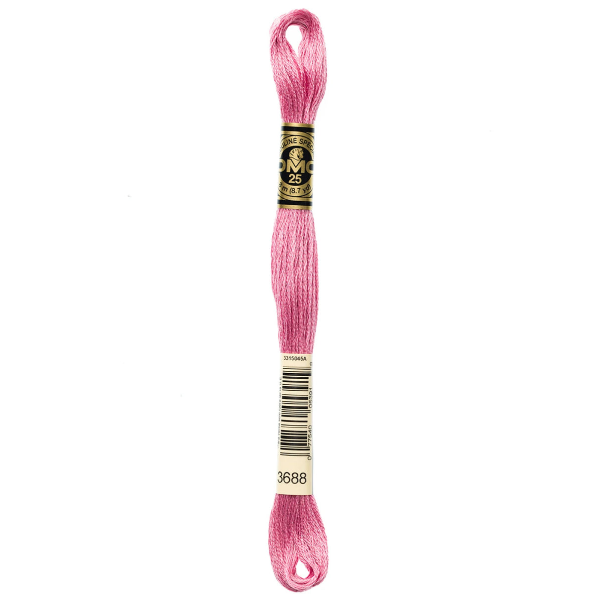DMC 3688 Medium Mauve 6 Strand Embroidery Floss DMC #117UA-3688