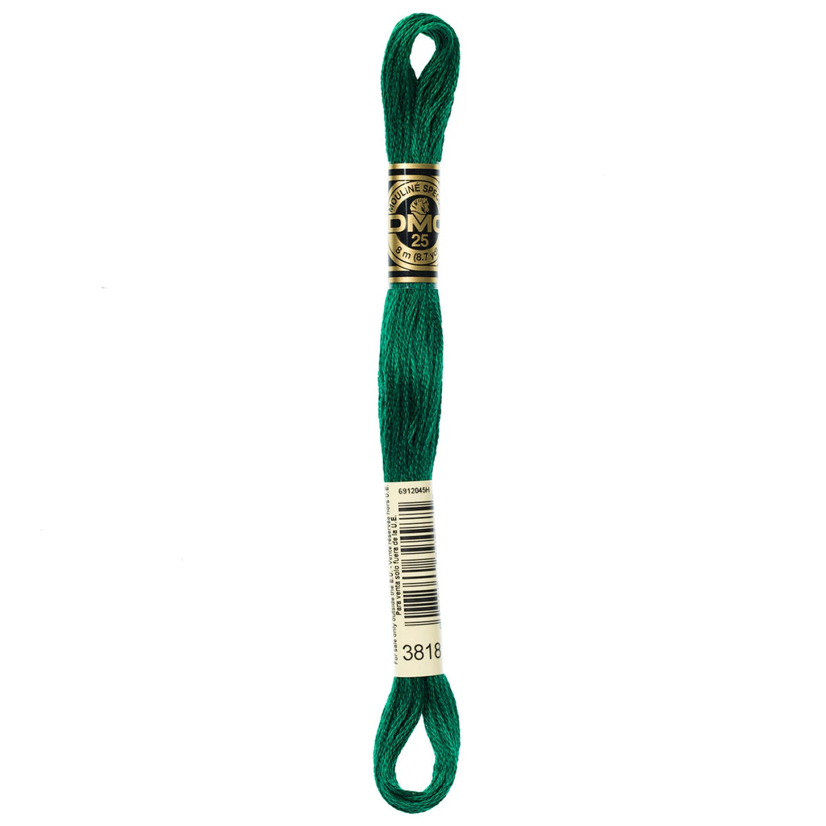 DMC 3818 Ultra Very Dark Emerald Green 6 Strand Embroidery Floss DMC #117UA-3818