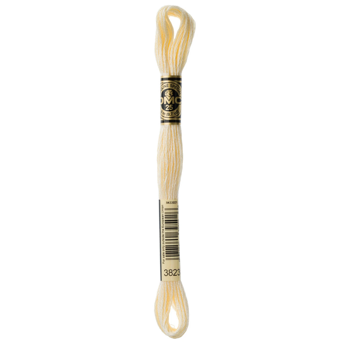 DMC 3823 Ultra Pale Yellow 6 Strand Embroidery Floss DMC #117UA-3823