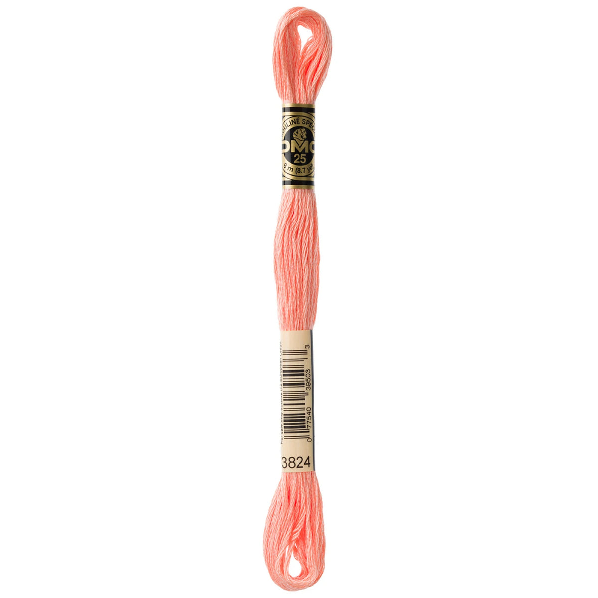DMC 3824 Light Apricot 6 Strand Embroidery Floss DMC #117UA-3824