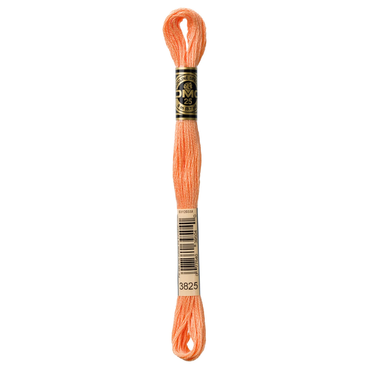 DMC 3825 Pale Pumpkin 6 Strand Embroidery Floss DMC #117UA-3825