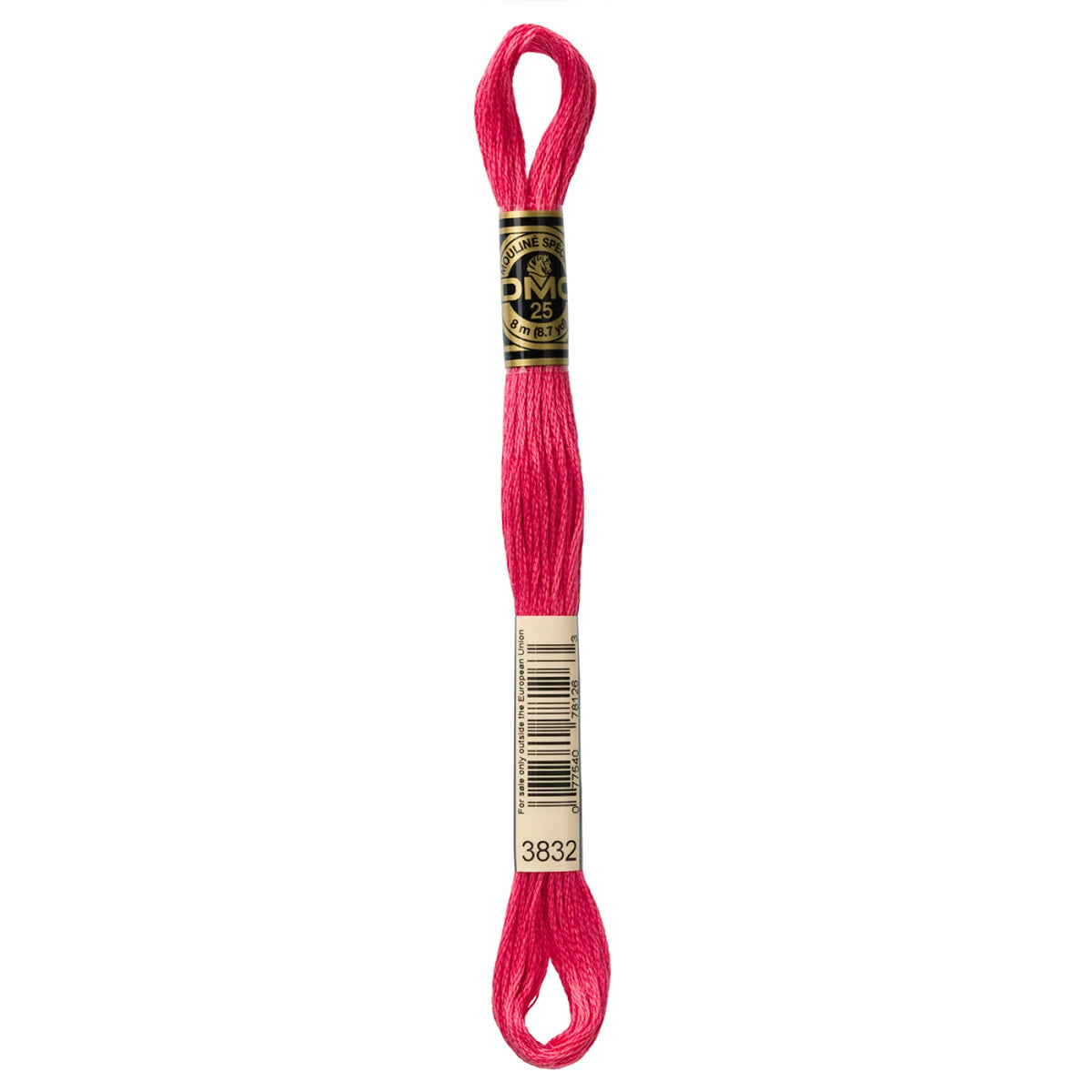 DMC 3832 Medium Raspberry 6 Strand Embroidery Floss DMC #117UA-3832