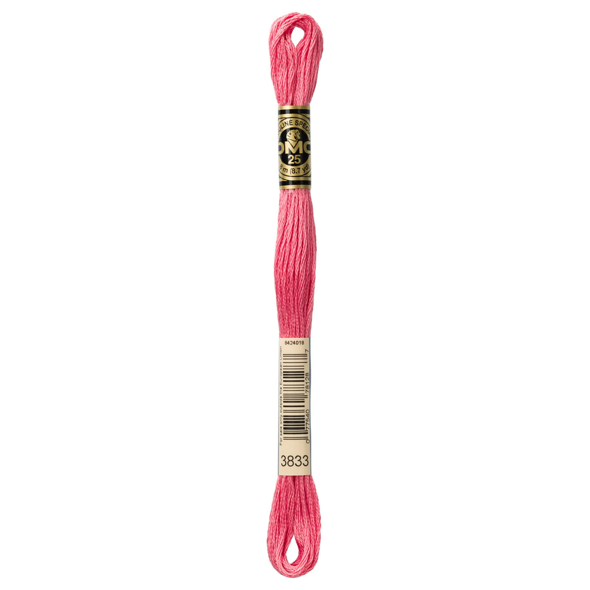 DMC 3833 Light Raspberry 6 Strand Embroidery Floss DMC #117UA-3833