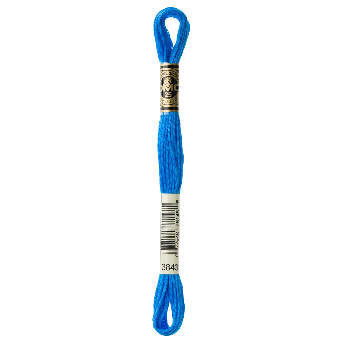 DMC 3843 Electric Blue 6 Strand Embroidery Floss DMC #117UA-3843