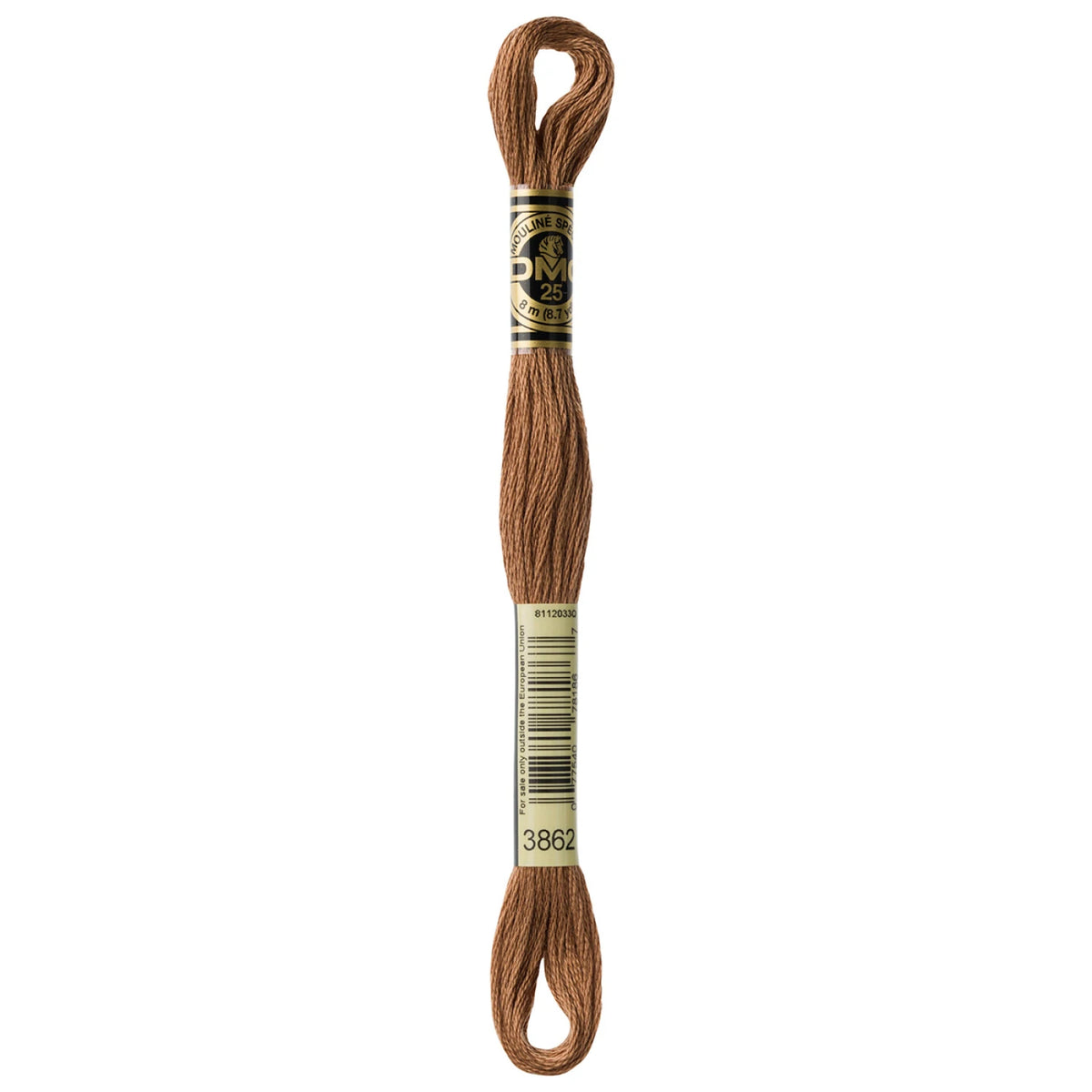 DMC 3862 Dark Mocha Beige 6 Strand Embroidery Floss DMC #117UA-3862