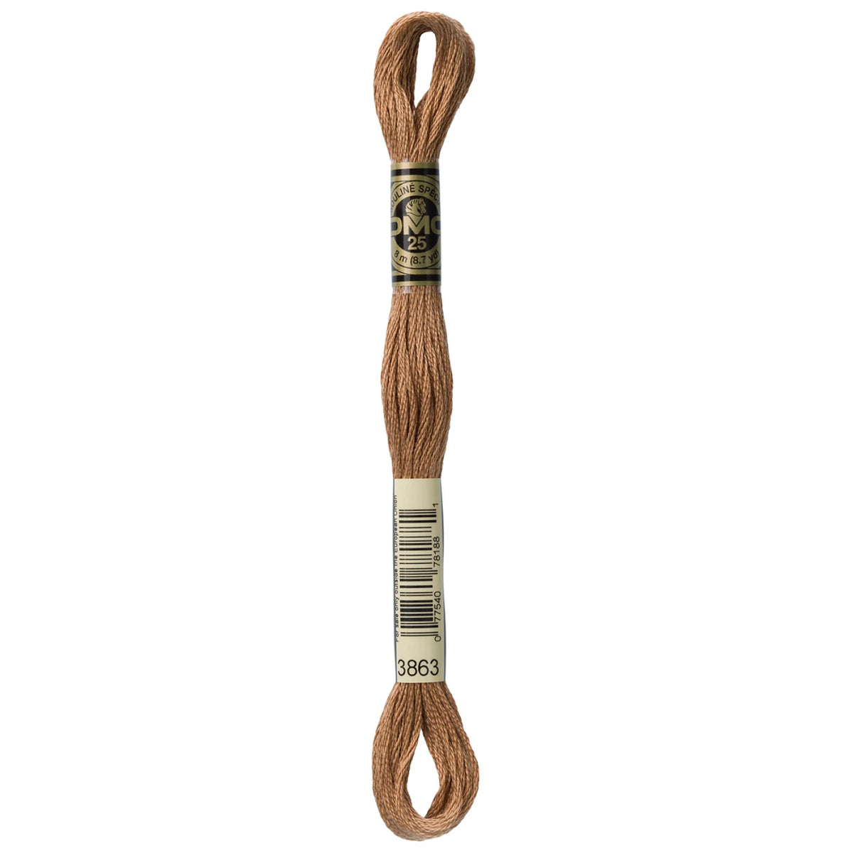 DMC 3863 Medium Mocha Beige 6 Strand Embroidery Floss DMC #117UA-3863