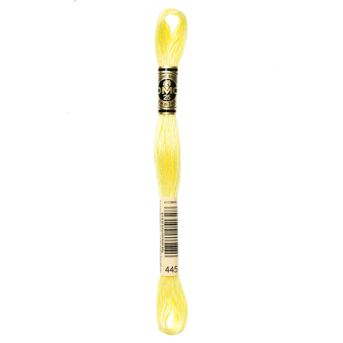 DMC 445 Light Lemon 6 Strand Embroidery Floss DMC #117UA-445