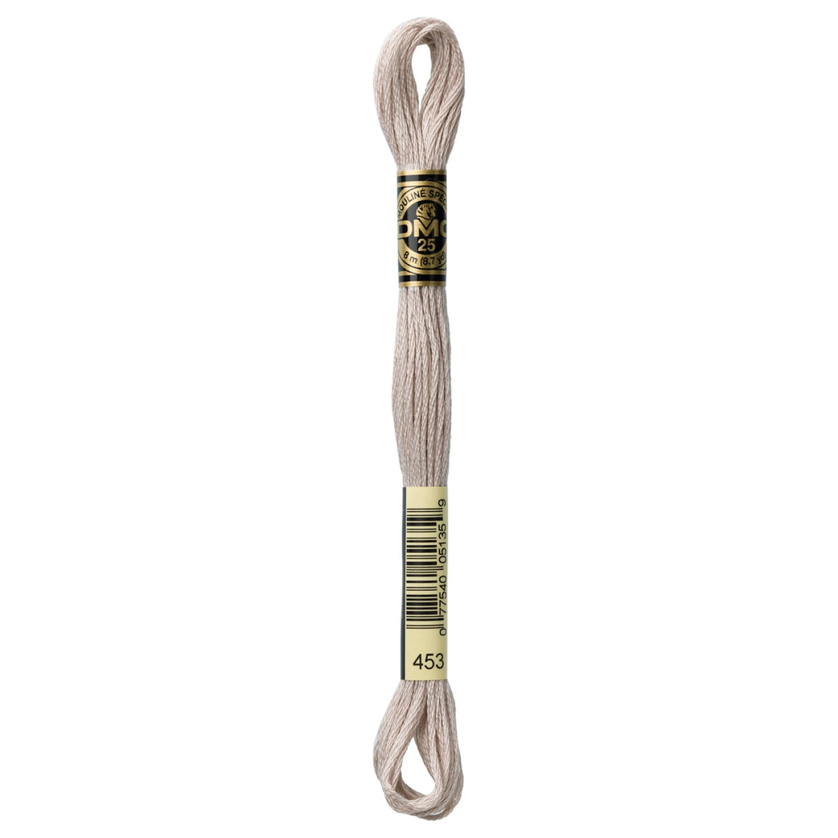 DMC 453 Light Shell Grey 6 Strand Embroidery Floss DMC #117UA-453