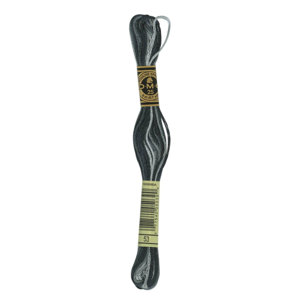DMC 53 Variegated Steel Gray 6 Strand Embroidery Floss DMC #117UA-53
