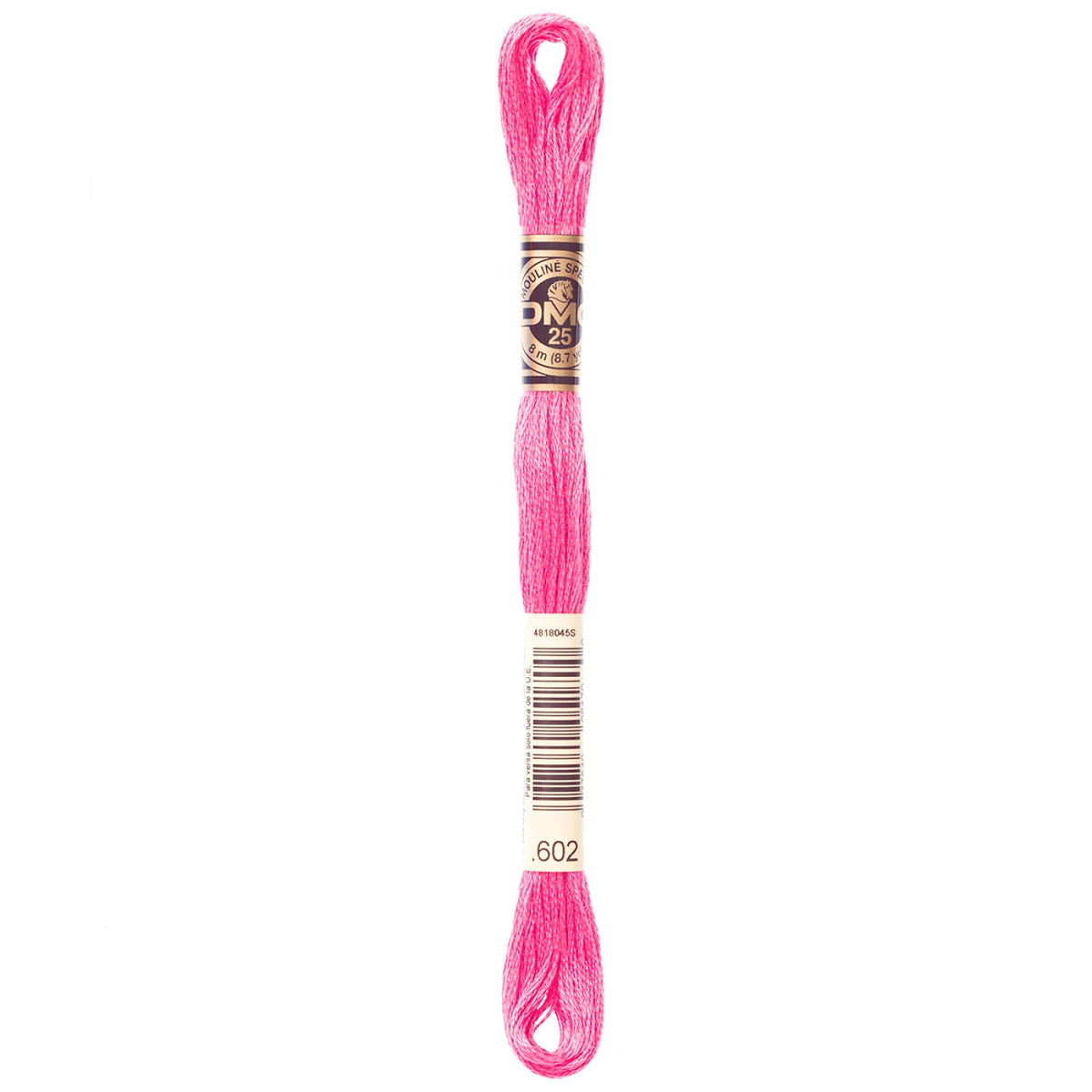 DMC 602 Medium Cranberry 6 Strand Embroidery Floss DMC #117UA-602