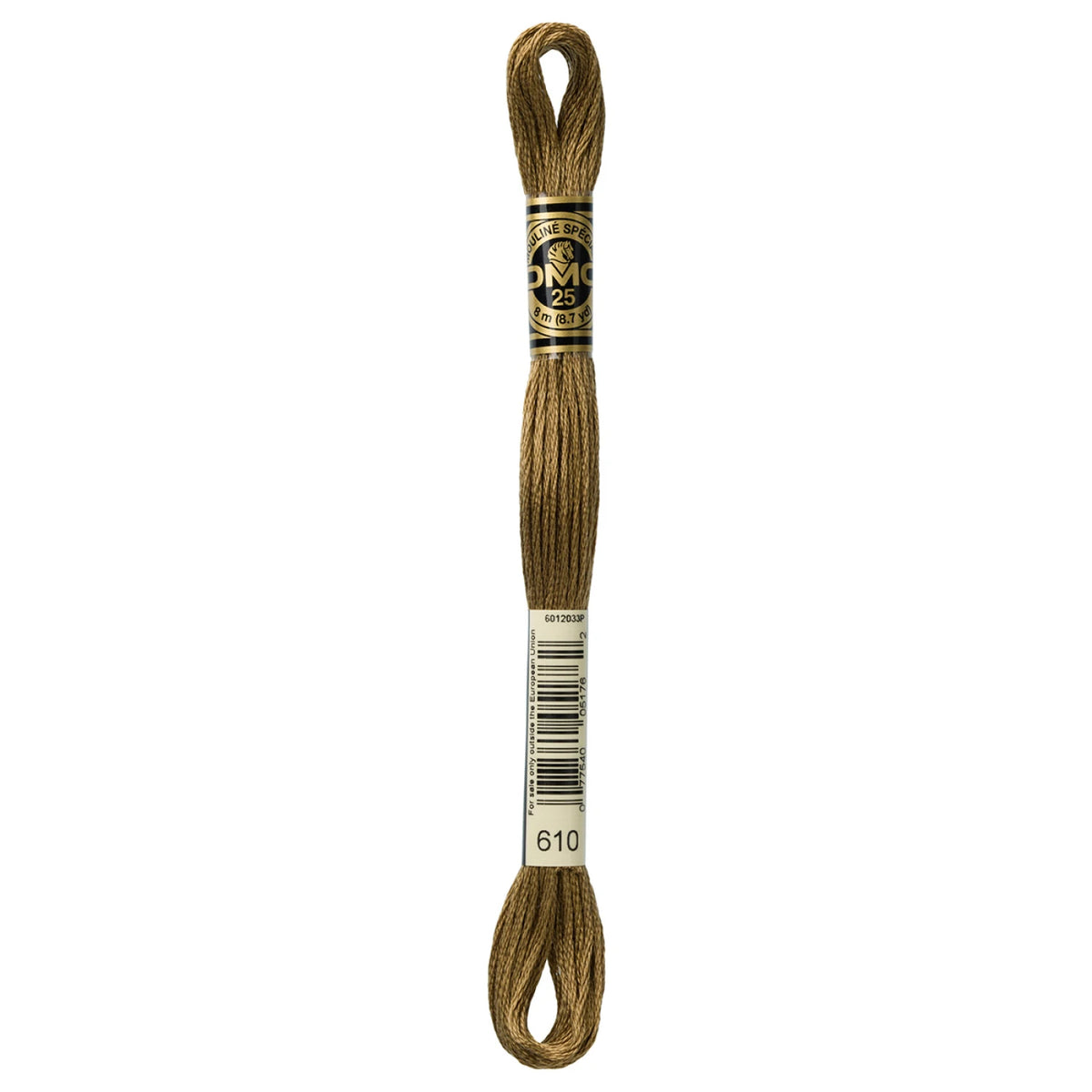 DMC 610 Dark Drab Brown 6 Strand Embroidery Floss DMC #117UA-610