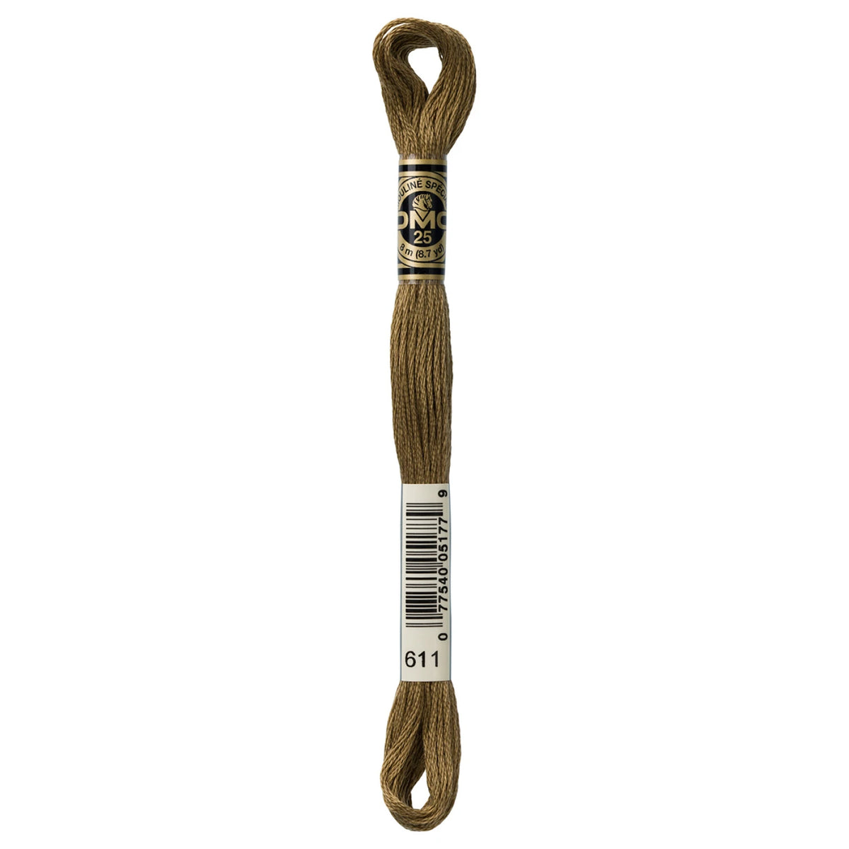 DMC 611 Drab Brown 6 Strand Embroidery Floss DMC #117UA-611