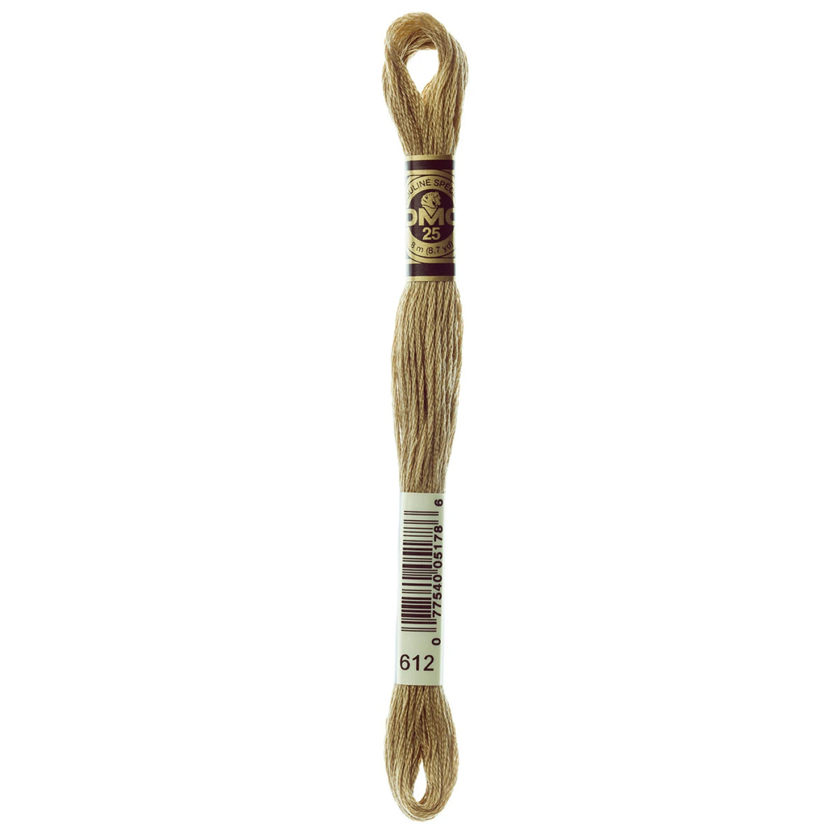 DMC 612 Light Drab Brown 6 Strand Embroidery Floss DMC #117UA-612
