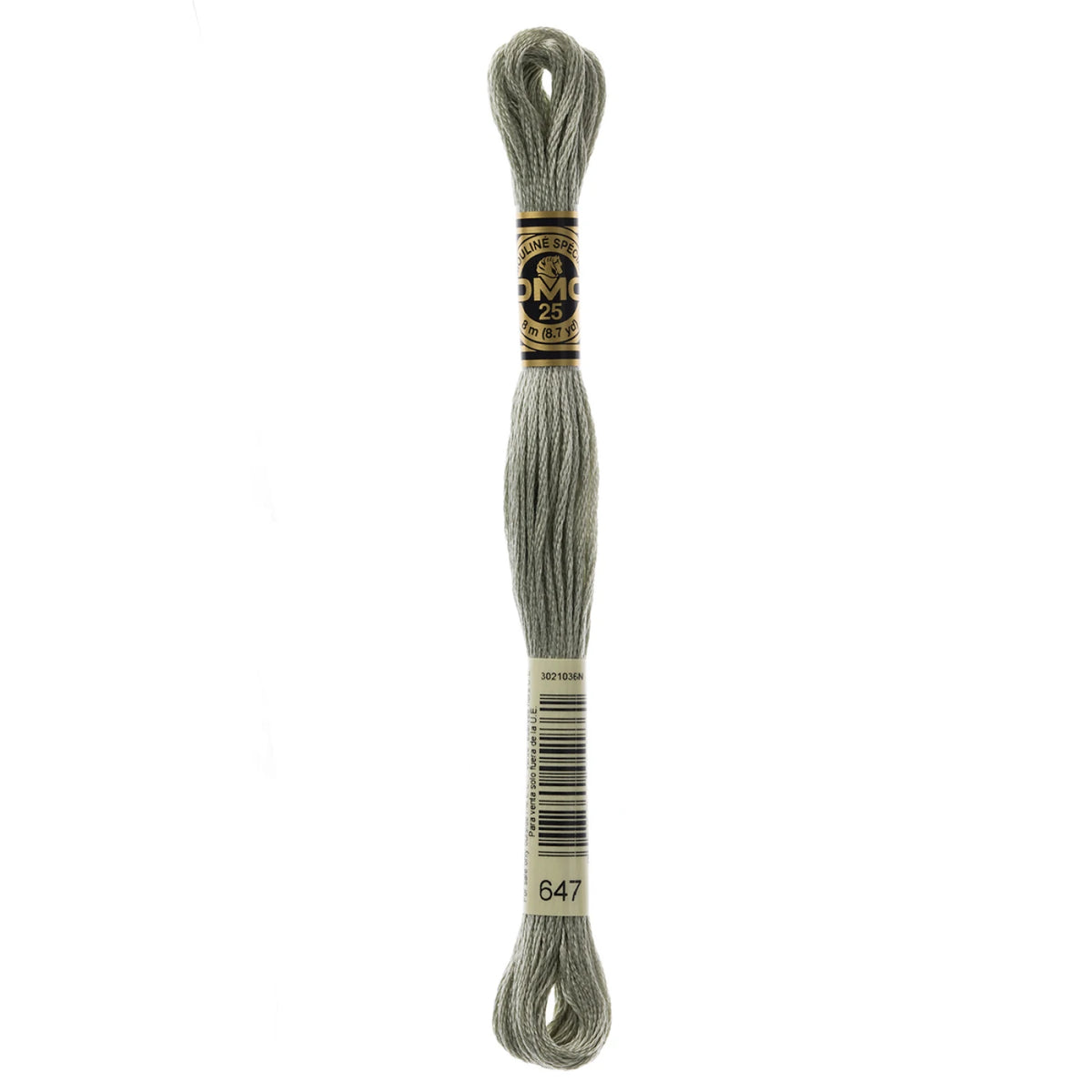 DMC 647 Medium Beaver Gray 6 Strand Embroidery Floss DMC #117UA-647