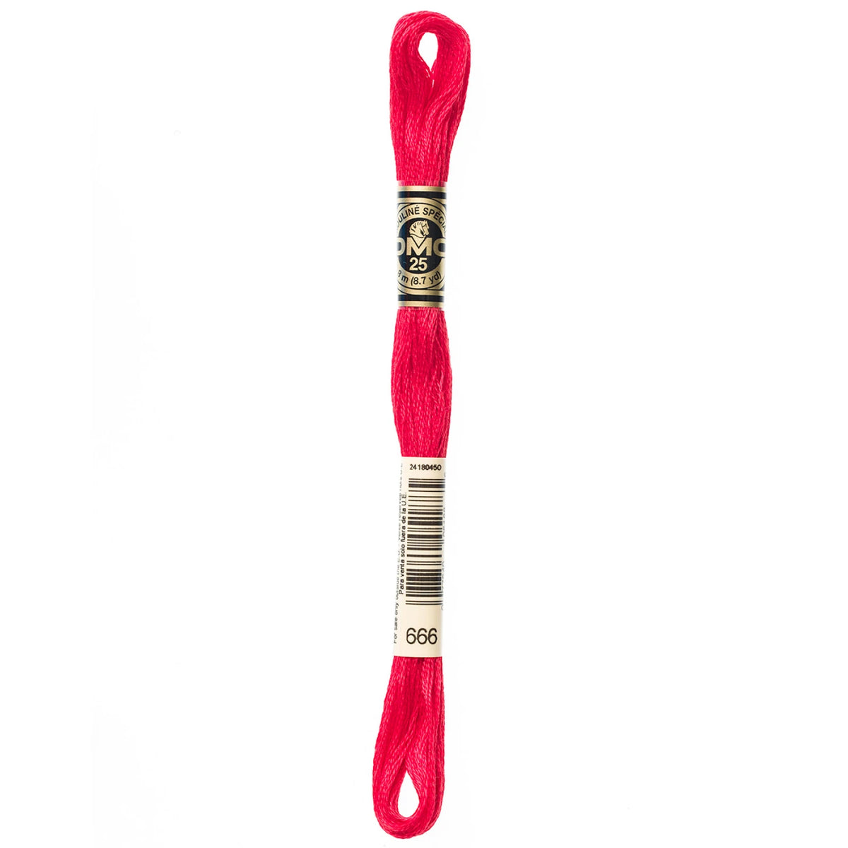 DMC 666 Bright Christmas Red 6 Strand Embroidery Floss DMC #117UA-666