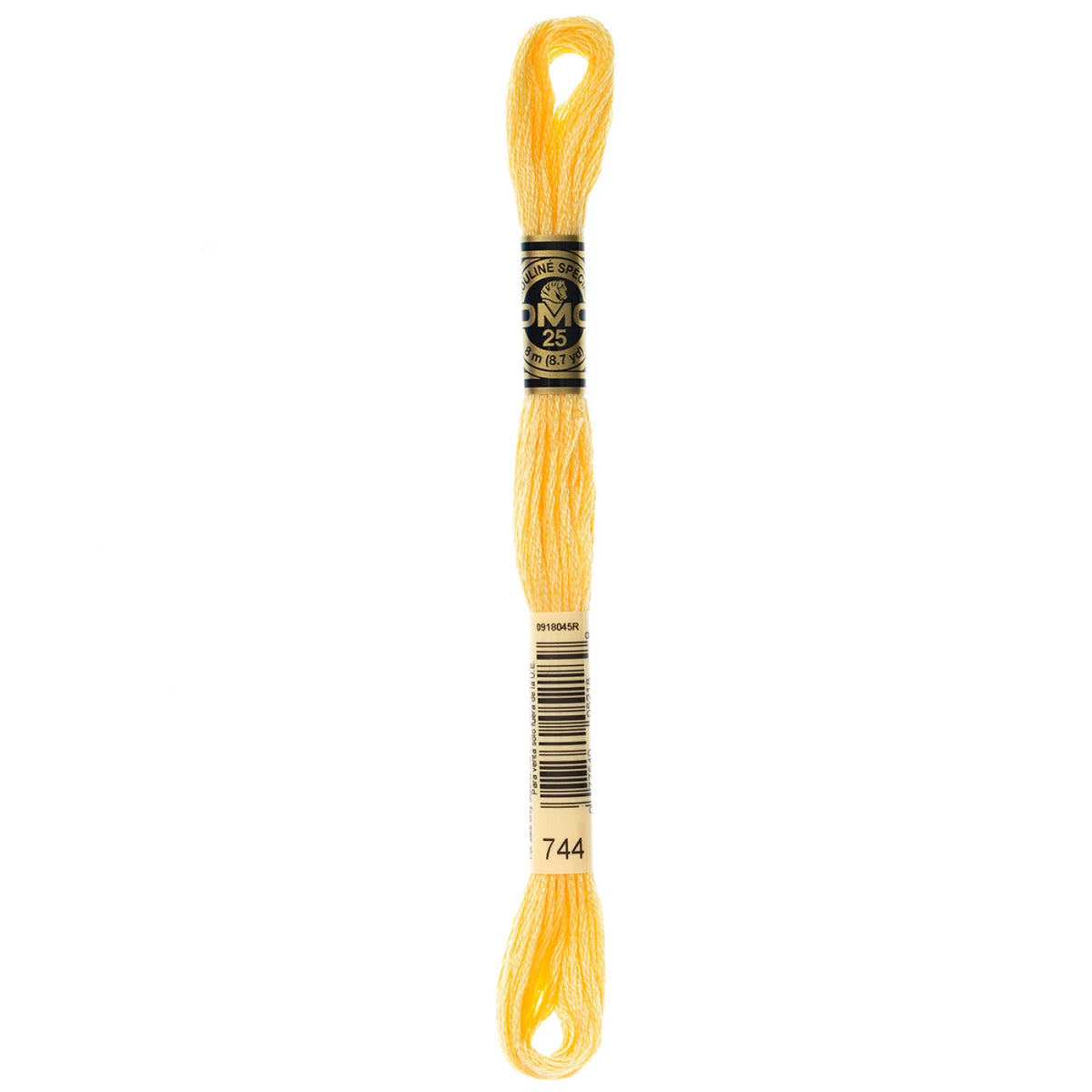 DMC 744 Pale Yellow 6 Strand Embroidery Floss DMC #117UA-744