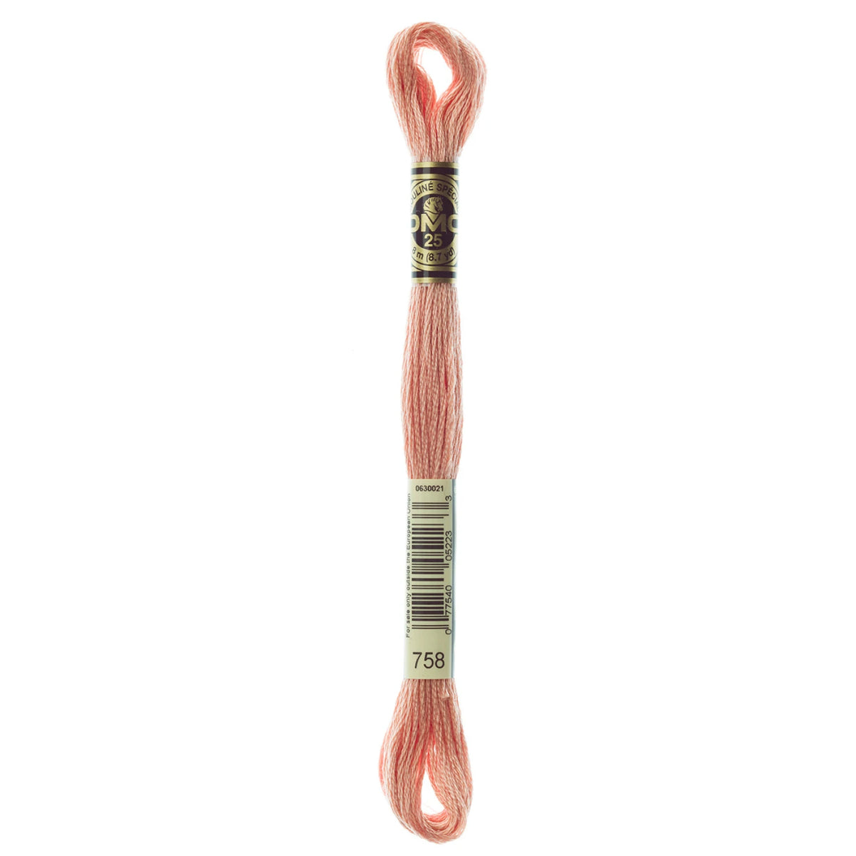 DMC 758 Very Light Terra Cotta 6 Strand Embroidery Floss DMC #117UA-758