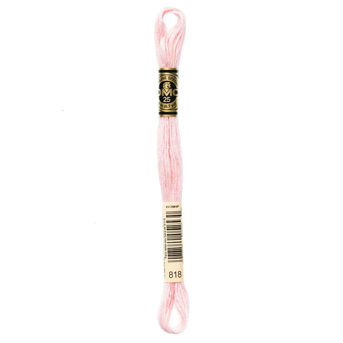 DMC 818 Baby Pink 6 Strand Embroidery Floss DMC #117UA-818