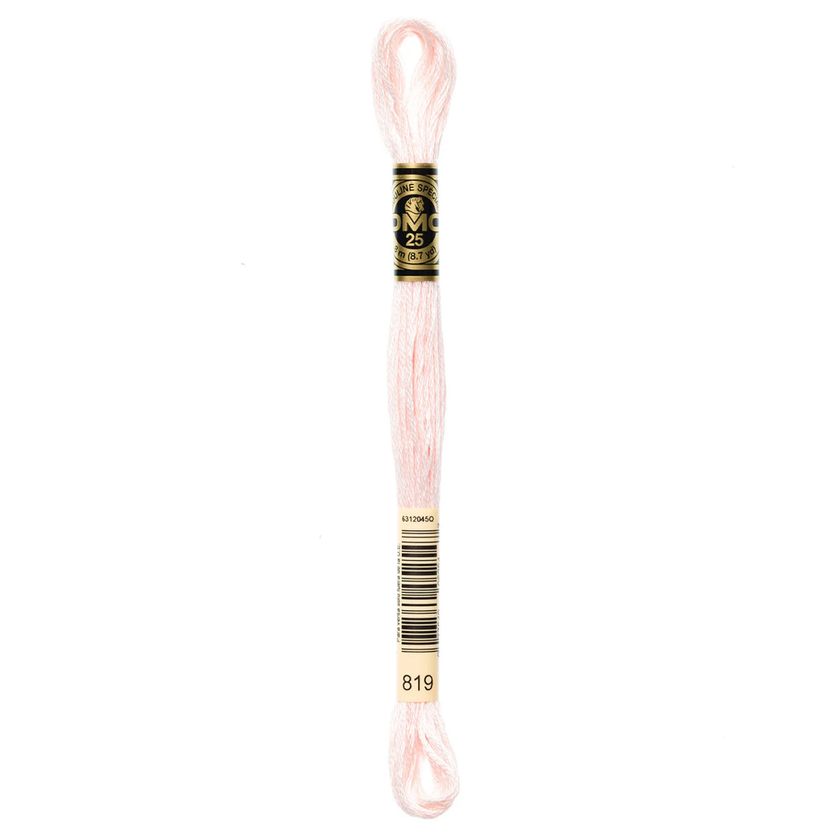 DMC 819 Light Baby Pink 6 Strand Embroidery Floss DMC #117UA-819