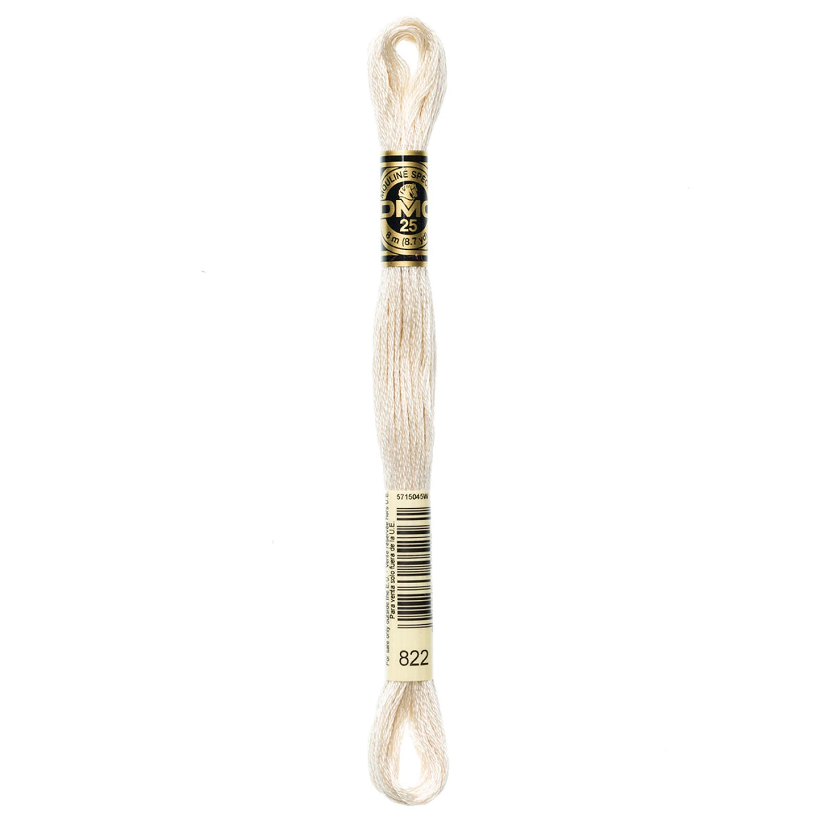 DMC 822 Light Beige Gray 6 Strand Embroidery Floss DMC #117UA-822