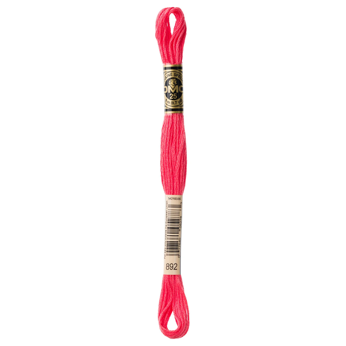 DMC 892 Medium Carnation 6 Strand Embroidery Floss DMC #117UA-892