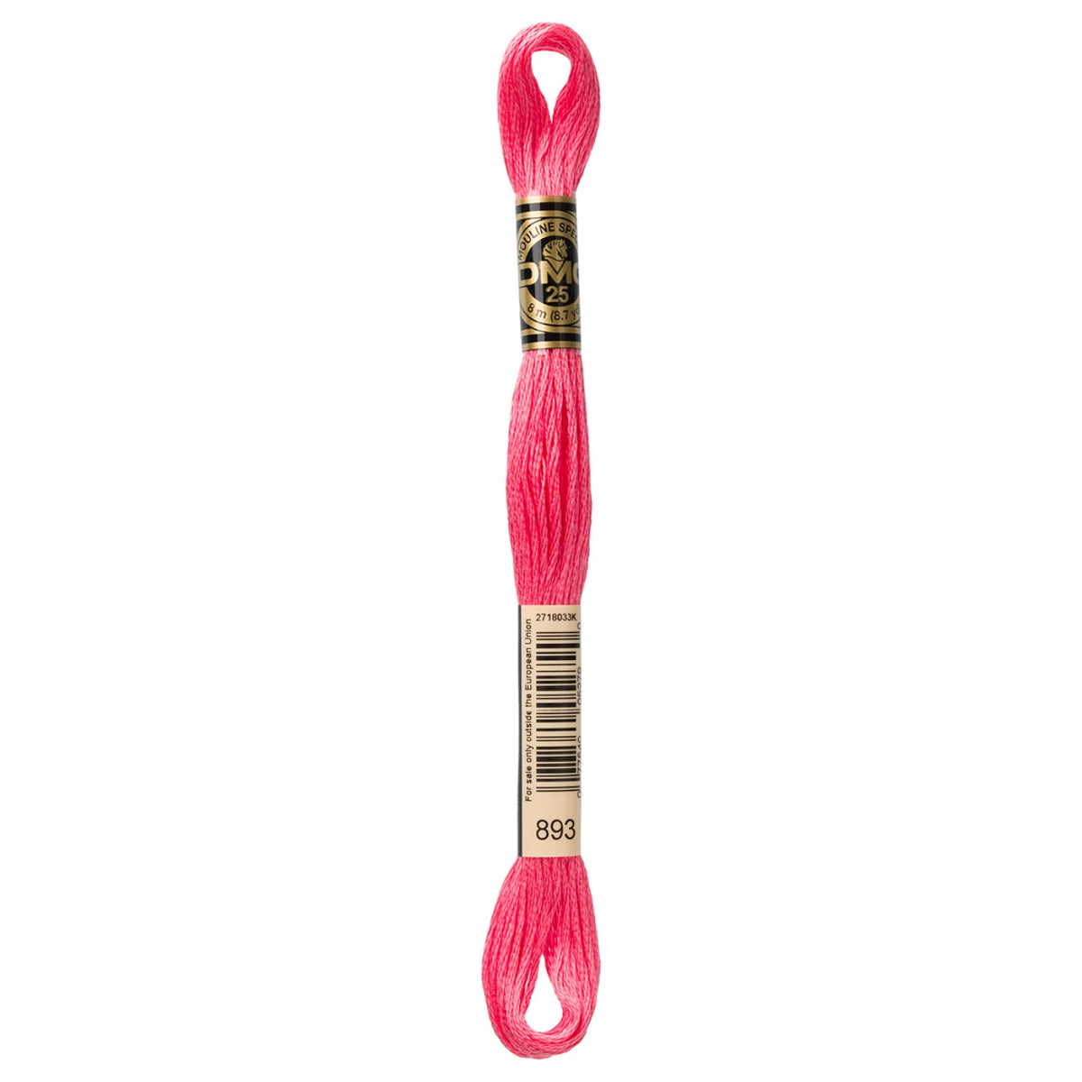 DMC 893 Light Carnation 6 Strand Embroidery Floss DMC #117UA-893
