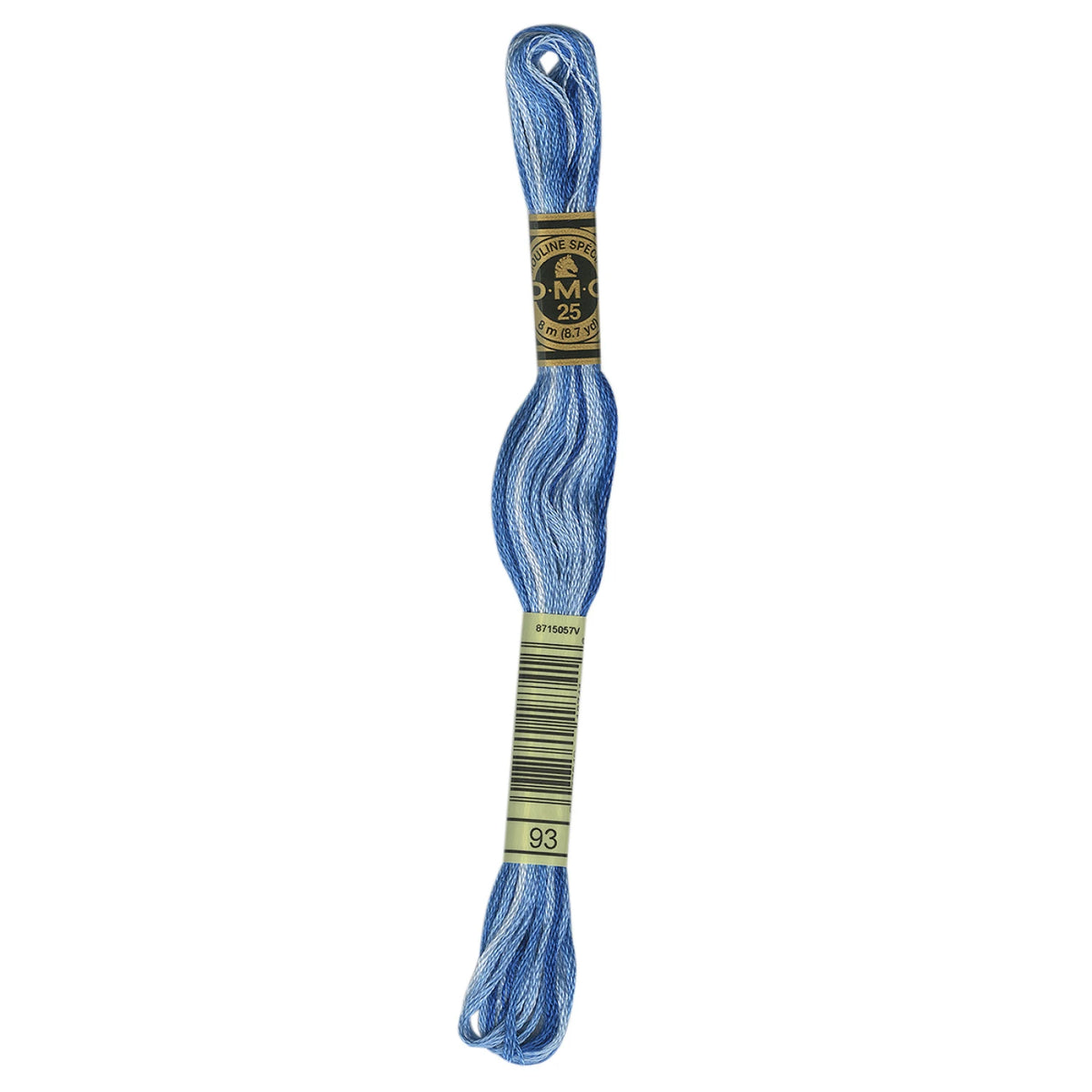 DMC 93 Variegated Cornflower Blue 6 Strand Embroidery Floss DMC #117UA-93