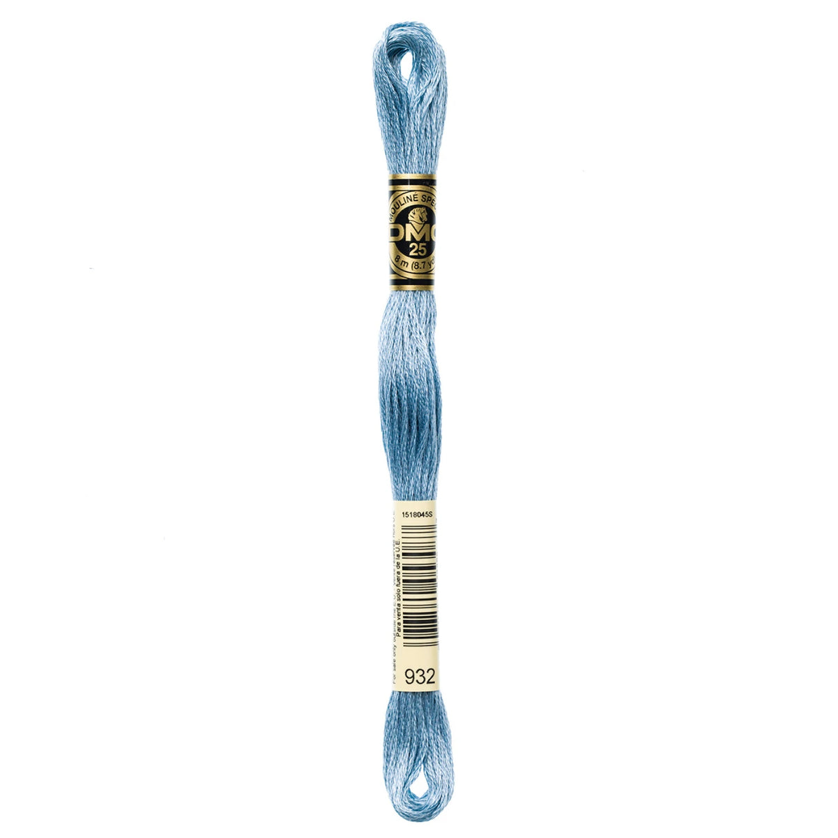 DMC 932 Light Antique Blue 6 Strand Embroidery Floss DMC #117UA-932