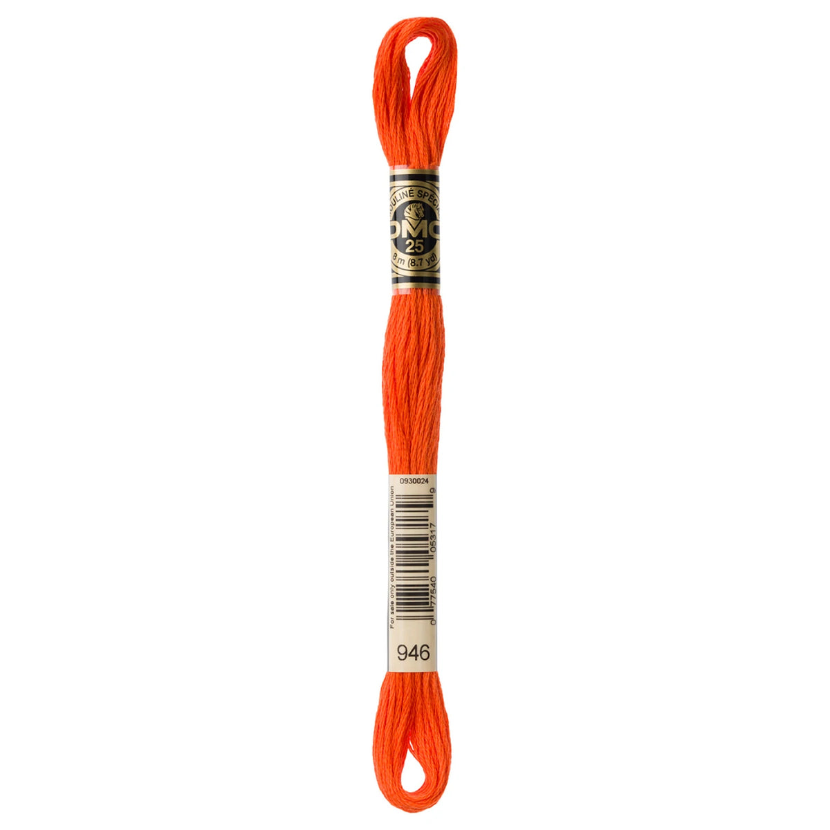 DMC 946 Medium Burnt Orange 6 Strand Embroidery Floss DMC #117UA-946