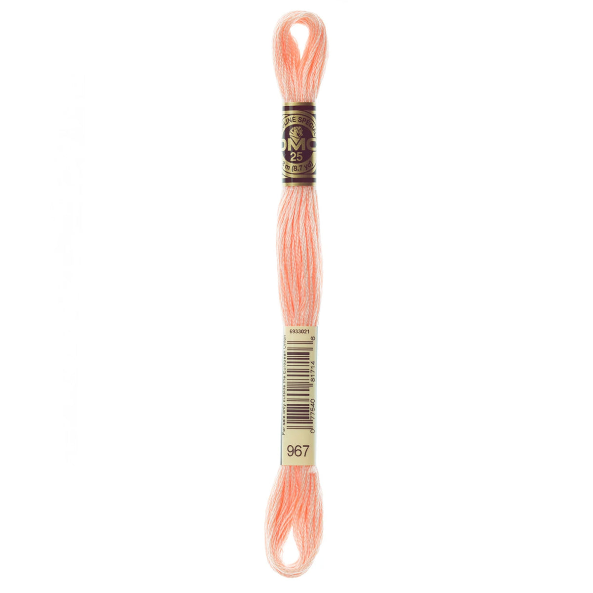 DMC 967 Very Light Apricot 6 Strand Embroidery Floss DMC #117UA-967