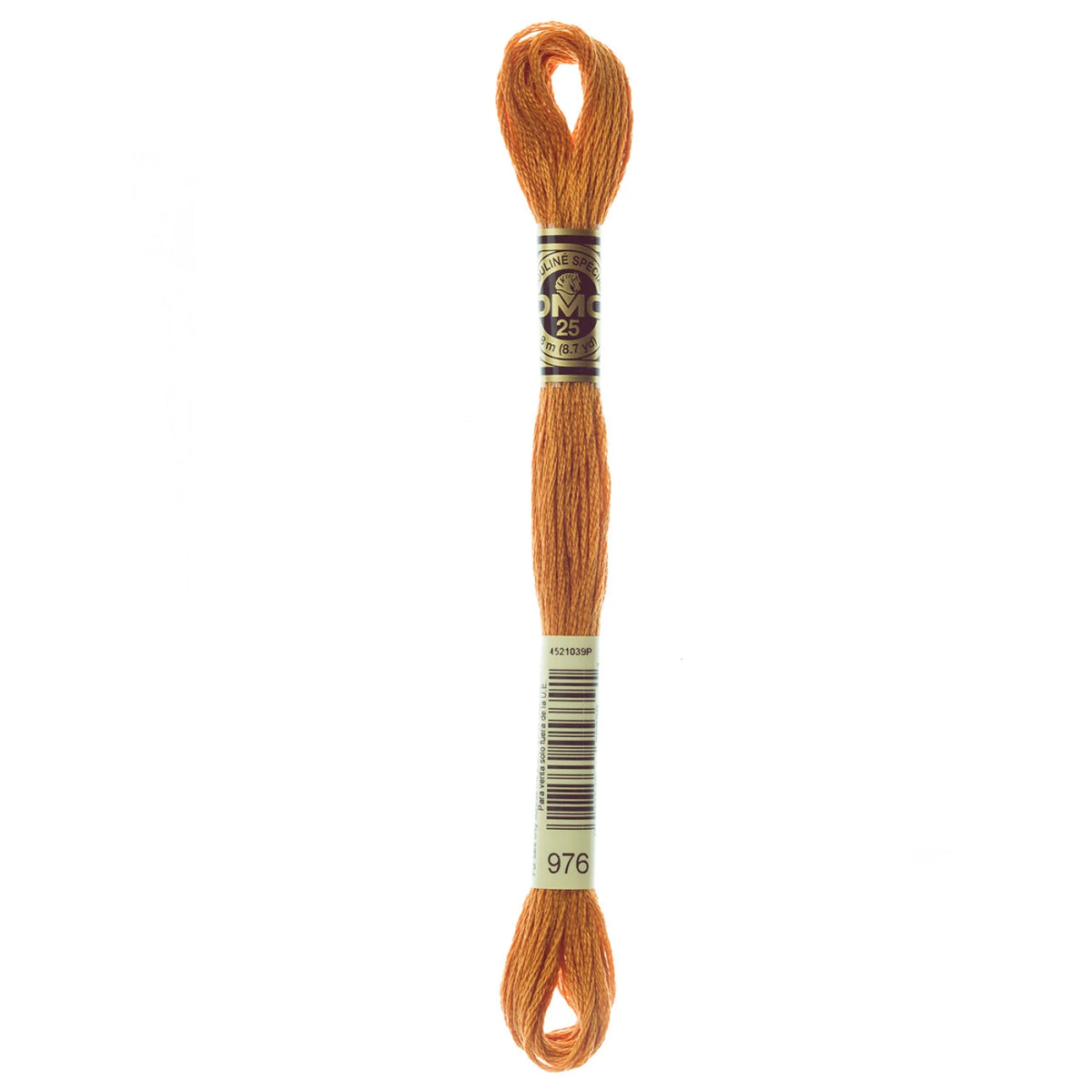 DMC 976 Medium Gold Brown 6 Strand Embroidery Floss DMC #117UA-976