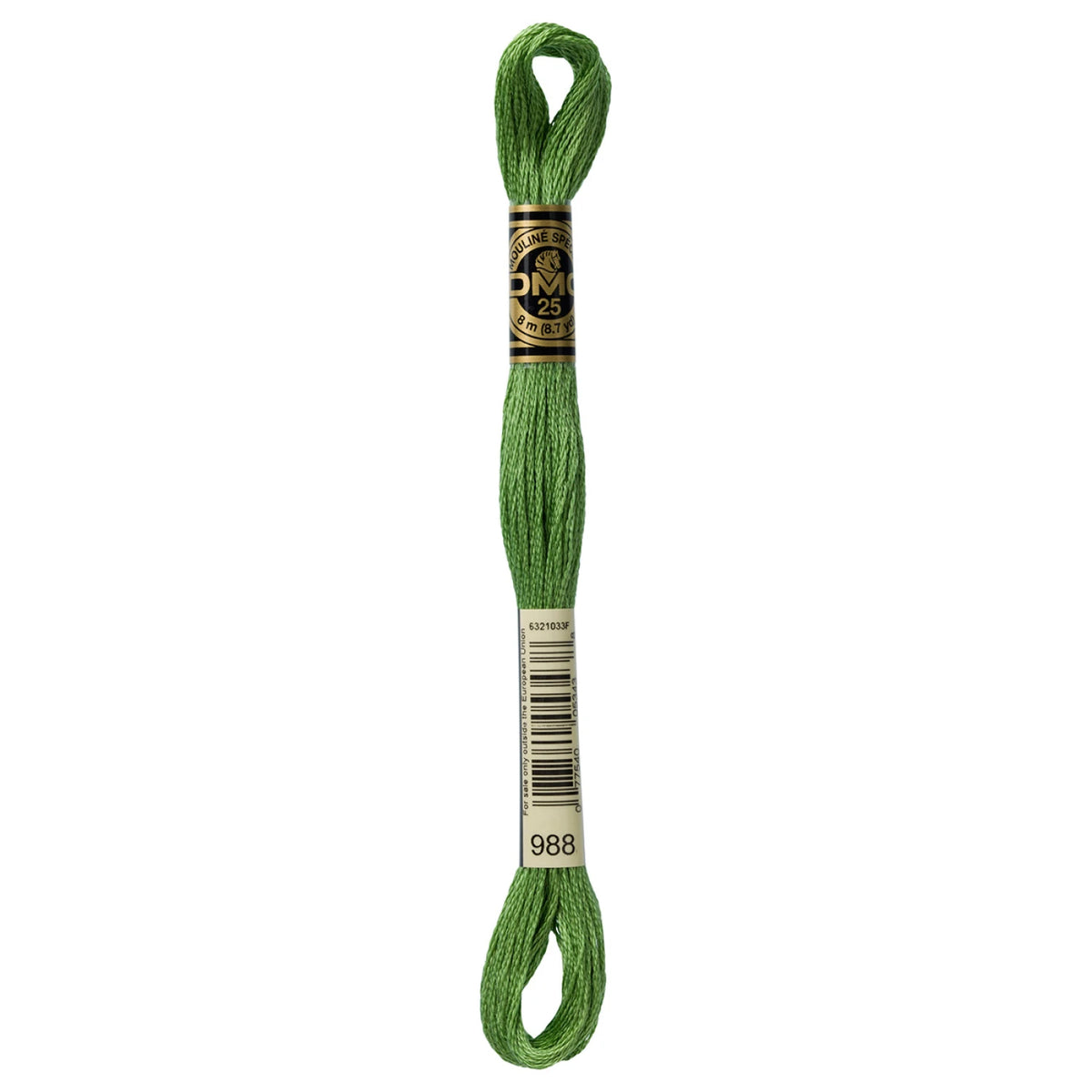 DMC 988 Medium Forest Green 6 Strand Embroidery Floss DMC #117UA-988