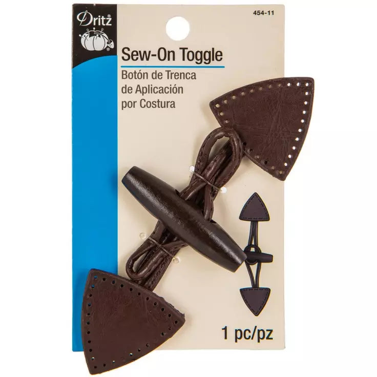 Dritz Sew-On Toggle Brown