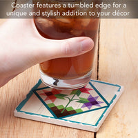 Tulip Trio Single Absorbent Stone Tumbled Tile Coaster