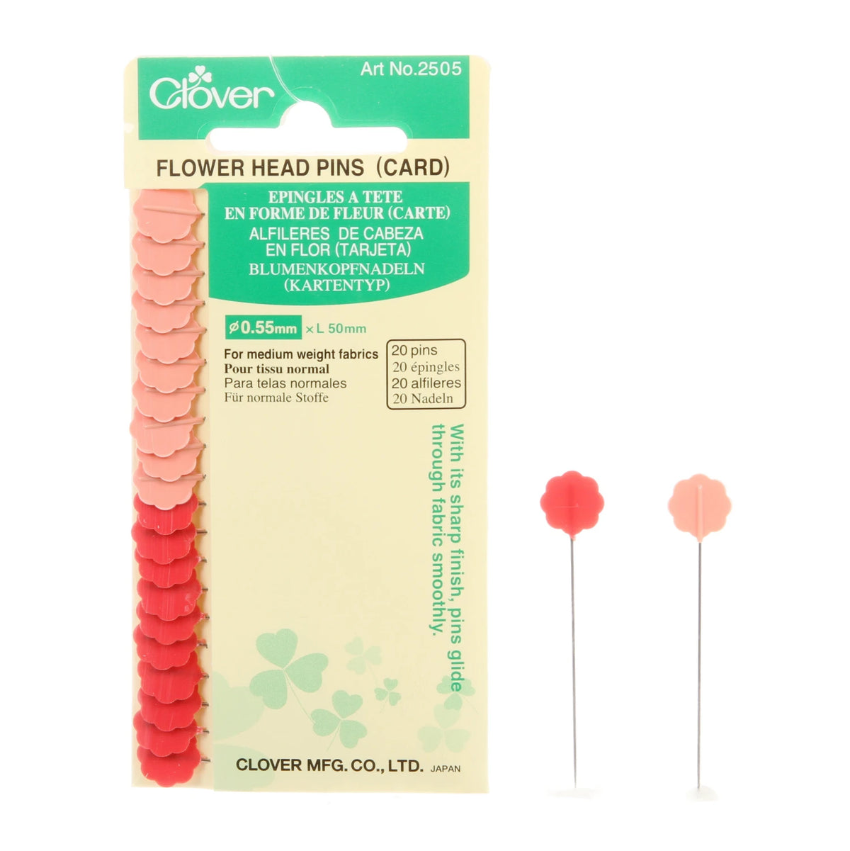 Flower Head Pin | Size 32 - 2in | 20ct