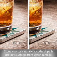 Spinning Pinwheel Single Absorbent Tumbled Tile Coaster
