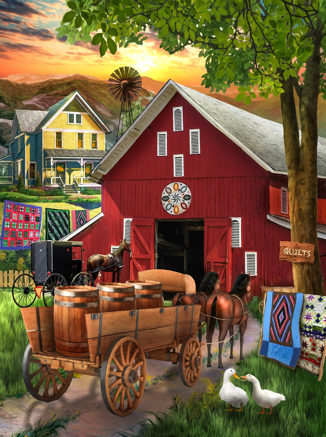 Amish Paradise 300 Piece Quilt Shop Puzzle